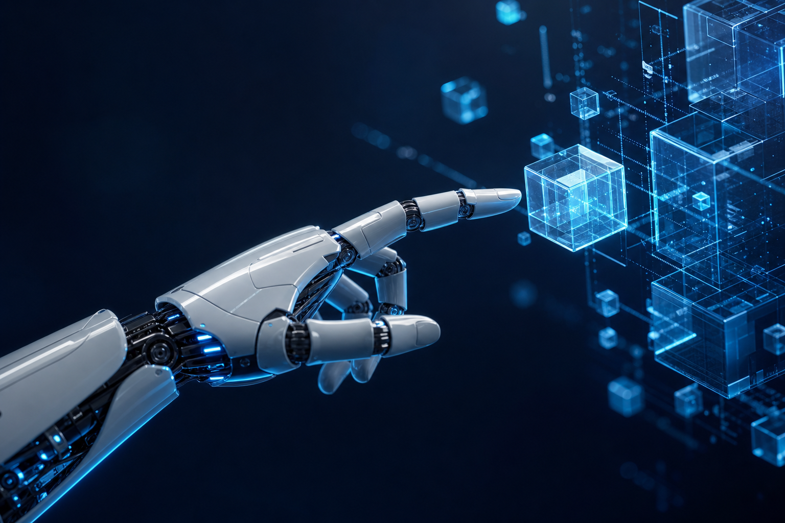 Futuristic AI robotics interface