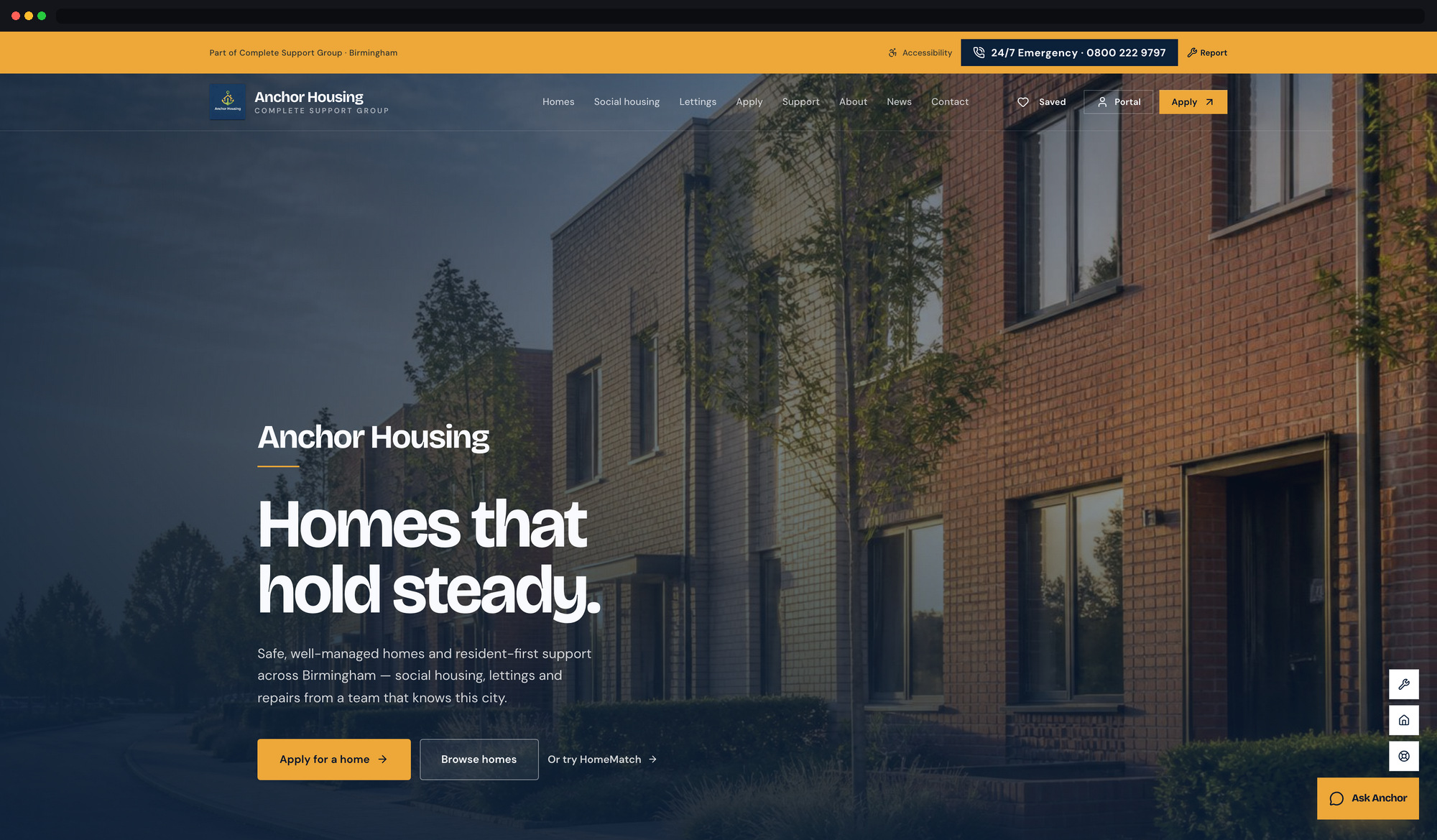 Anchor Housing: lettings & community site