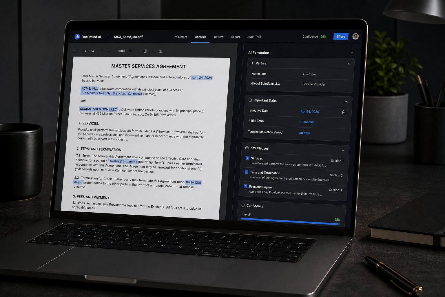 ClauseExtract: contract intelligence